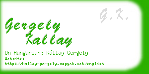 gergely kallay business card