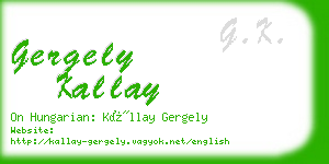 gergely kallay business card